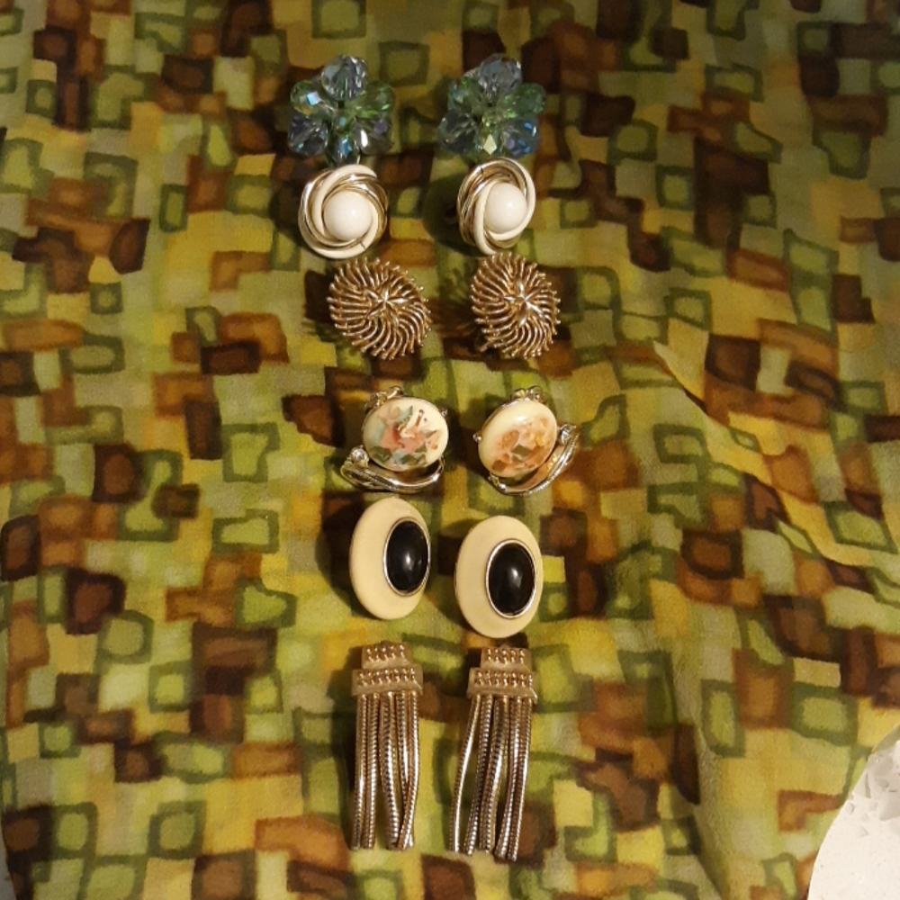 Vintage Signed Trifari, Coro, Anne Klein Earrings